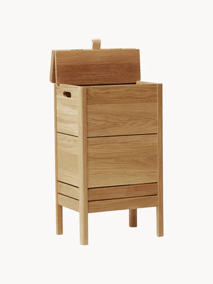 Set da 2 – 1 acquistato = 2 ricevuti Cesto portabiancheria in legno di rovere, linea A