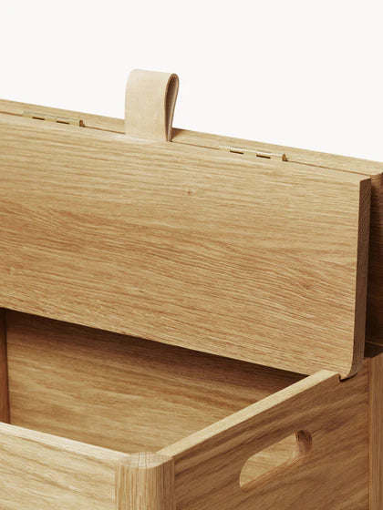 Set da 2 – 1 acquistato = 2 ricevuti Cesto portabiancheria in legno di rovere, linea A