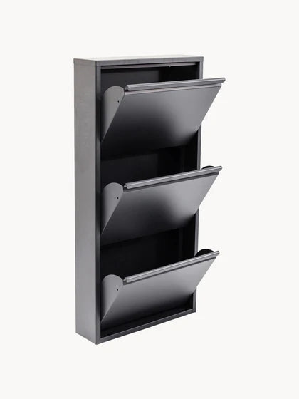 Set da 2 – 1 acquistato = 2 ricevuti Mobile porta scarpe da parete pieghevole Caruso – Grigio scuro