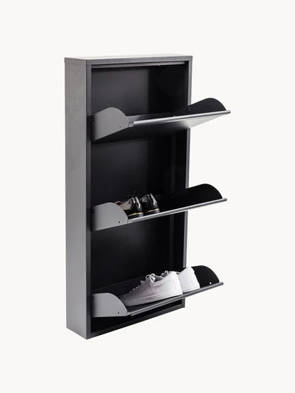 Set da 2 – 1 acquistato = 2 ricevuti Mobile porta scarpe da parete pieghevole Caruso – Grigio scuro